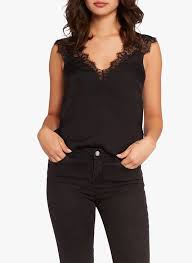 Robe de mariée en dentelle. Armelloses Top Mit Spitze Noir Morgan Damen Place Des Tendances