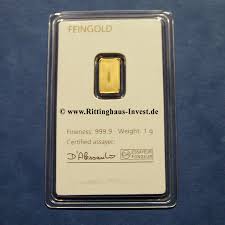 Degussa Goldbarren Kaufen 1g 1 Gramm 999 9 Feingold Im Blister