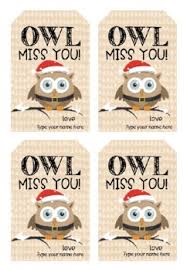 Free owl miss you printable templat. Owl Miss You Christmas Tags By Teaching6 Teachers Pay Teachers