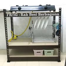 Rak gantung minimalis rak dapur minimalis peralatan dapur. Rak Besi Serbaguna Tanpa Skru Rm78 Rak Besi Serbaguna Facebook