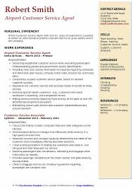 Cover letter for airline customer service agent. Airport Customer Service Agent Resume Samples Qwikresume