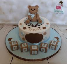Teddy Bear Blocks And Buttons Christening Cake For Baby Boy Www Littlecakefairy Bear Baby Shower Cake Baby Shower Cakes For Boys Baby Shower Cupcakes For Boy