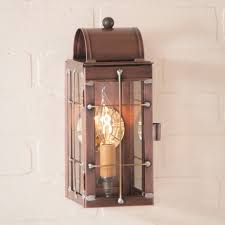 Irvin S Tinware Cape Cod Wall Lantern In Antique Copper