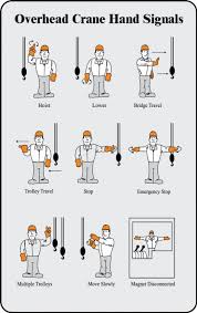 wallet card overhead crane hand signals