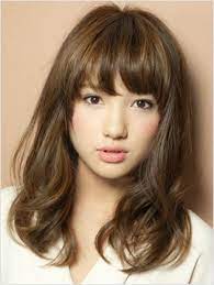 Long Gorgeous Hairstyle With Terrific Bangs Japanese Hairstyle Asian Hair Bangs With Medium Hair