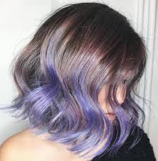 The lilac hair color faded looks fabulous with the short bob hairstyle and the choker look. Purple Ombre Hair Ideas Plum Lilac Lavender And Violet Hair Colors