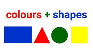 Children need the opportunity to create and explore with shapes to learn what shapes look like and how to make them. English For Kids Colours Shapes Red Blue Green Yellow Circle Square Triangle Rectangle Color Shapes Coloring For Kids Circle Square Triangle