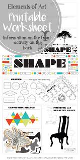 Elements Of Art Shape Elementary Middle Or High School Art Activity Elements Of Art School Art Activities Art Education Projects
