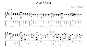 Ave maria (formerly attributed to giulio caccini, arr. Ave Maria For Guitar Guitar Sheet Music And Tabs