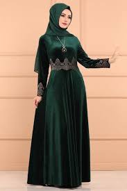 Modaselvim Elbise Varakli Kadife Abiye Ech7241 Zumrut The Dress Aksamustu Giysileri Elbise