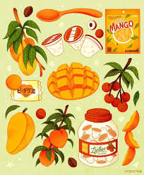 Availability of specific fruits and vegetables is impacted by the circumstances of the growing season, including frost, pests, and overall weather conditions. Christine Almeda On Instagram Summer Fruit My Favorite Fruit Flavors Mango Lychee And Peach Summer Fruit Illustration Fruits Drawing Summer Fruit