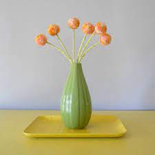 Craspedia Billy Ballsbilly Buttons Woolly Etsy In 2021 Pom Pom Flowers Multi Colored Flowers Vintage Bottle