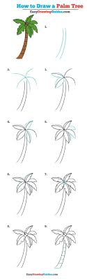 how to draw a palm tree really easy drawing tutorial trees drawing tutorial drawing tutorial easy palm tree drawing