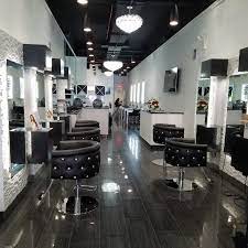 Beautiful Black And White Design Led Lighting Clean Fresh Looking Hair Salon Beauty Salon Decor Salon Suites Decor Hair Salon Decor