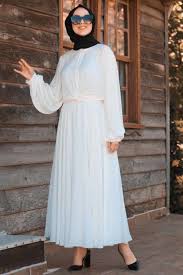 Tuay Balon Kol Beyaz Ikili Tesettur Takim 30590b Tesetturisland Com Moda Stilleri Giyim Elbise
