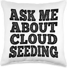 Amazon.com: Ask Me About Cloud Seeding Cloud Seeding Throw Pillow, 16x16,  Multicolor : Home & Kitchen