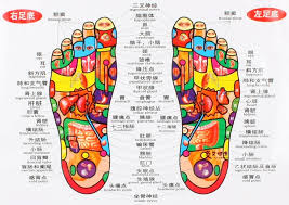 Us 9 85 Chart Of The Foot Reflective Zone Health Therapy Massage Acupuncture Acupoints Medical Study Chinese English 68 48cm Waterproof In Massage