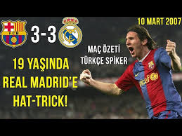 Ev sahibi madrid ekibi bu sezon sahasında oynadığı 12 lig maçında da yenilgi yüzü görmedi. Tarihte Bugun Barcelona 3 3 Real Madrid Messi Hattrick Turkce Ozet 2007 Hd Youtube
