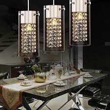 For example, if the dining room table was 48 wide x 60 long, the chandelier that is 24 to 36 in diameter would be an appropriate size to compliment the table. Chandelier Crystal Simple Single Head Three Head Dining Room Balcony Bedroom Study Lamps Color A Size 3 Heads Buy Online At Best Price In Uae Amazon Ae