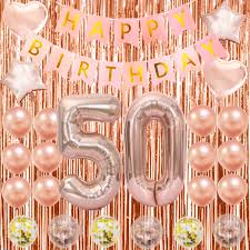 Discover more posts about 50th. Rose Gold 50th Birthday Decorations Happy 50th Birthday Decorations 50 Party Decorations For Women Men Amazon In Toys Games