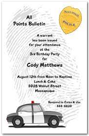Like any job, being a police officer has its perks and its drawbacks. Fingerprint And Police Badge Birthday Invitations Policeman Invitations