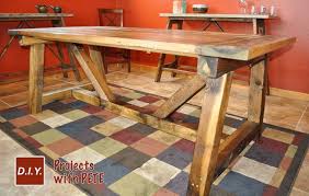 Altering your tabletop design could be a simple and impactful diy opportunity for your beloved home. How To Build A Rustic And Bold Farm Table Diy Projects With Pete