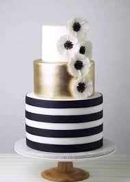Black And Gold Cake Ideas Kate Spade Inspired Wedding Cake Ideas White Wedding Cakes White Gold Wedding Cake Black White Wedding Cake