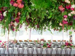 Lanterns in the beautiful garden. Hanging Flowers Wedding Decor Inspiration Mid South Bride