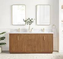 Bangkok Bath Vanity with White Grain Stone Top, no Mirror ...