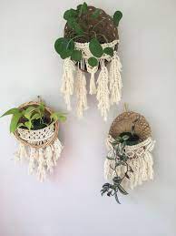 Swooning Over These Feathery Macrame Planter Baskets Basket Wall Macrame Plant Hanger Wicker Macrame Plant Hangers Macrame Plant Macrame Plant Hanger
