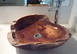 wooden bathroom, wood sink
