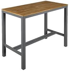 Barlow Tyrie Aura 140cm Rectangular High Dining Table Graphite Frame With Teak Top Counterheig High Dining Table Counter Height Table Rectangle Dining Table