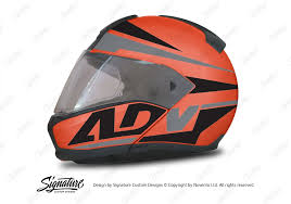 Custom helmets for race drivers and road bikers. Bmw System 6 Helmet Orange Vivo Series Black Grey Stickers Kit Signature Custom Designs