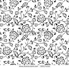Floral design pattern black and white. Black And White Floral Pattern Flower Canvas Islamic Art Pattern Hand Embroidery Design Patterns