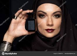 beautiful muslim woman hijab makeup