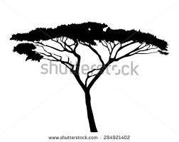 Savannah Landscape Stock Vectors Vector Clip Art Tree Silhouette African Tree Acacia Tree
