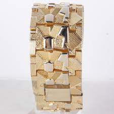 Shipped with usps first class. Bulova Diamond Quartz 3063 5020 18k Gold Nugget Men S Watch 777jewelry Com