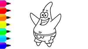 Just above the stem, draw three long, curved lines extending from a central point. Patrick Star Drawing At Paintingvalley Com Explore Collection Of Patrick Star Drawing