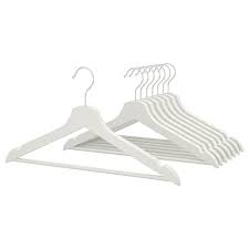 Transform plain ikea hangers into shabby chic french hangers! Bumerang White Hanger Ikea