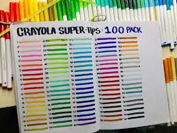 I Organized And Logged All 100 Of My Crayola Super Tips