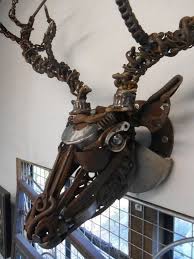 Scrap Metal Life Size Stags Head Sculpture Sold But Ready For New Comissions In 2021 Scrap Metal Art Metal Art Sculpture Metal Art