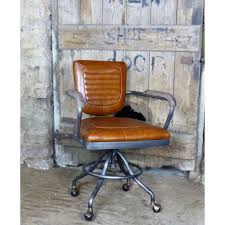 Leather Office Chair Luxury Aviation Aviator Industrial Tan Grey Vintage Desk Chair Office Chair Design Adjustable Office Chair