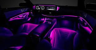Ambient Lighting Kit 4 Multi Colour Led Strips With Remote Control Sync To Music Mercedes S Class Mercedes S Class Interior Benz S