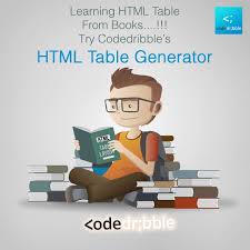Learning Html Table From Books Try Codedribble S Html Table Generators Www Codedribble Com Html Table School Testing Student Reading Illustration