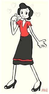 Heels Dress Lashes Hearts Famous Studios Olive Oyl Popeye Popeye And Olive Popeye Cartoon Character Design