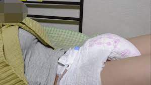 Disabled ladyboy masturbation wearing diaper. watch online