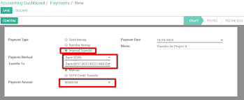 If you pay with a debit/credit card the fees will be slightly higher. Do A Bank Wire Transfer From One Bank To Another Odoo 14 0 Documentation