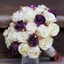 Entice your guests with some tasty treats thanks to zazzle's selection of wedding candy. Cream Purple Gold Bouquet Lg More Colors Gold Wedding Flowers Purple Wedding Bouquets Purple Wedding Flowers