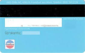 Bank Card Ing Diba Ms Ing Diba Germany Federal Republic Col De Ms 0278