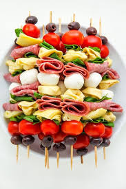 Antipasto Skewers An Easy Antipasto Skewer Appetizer Recipe Recipe Easy Picnic Food Summer Picnic Food Picnic Food